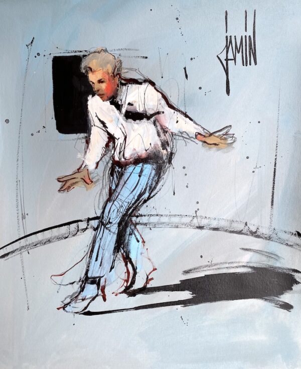 Le pantalon bleu