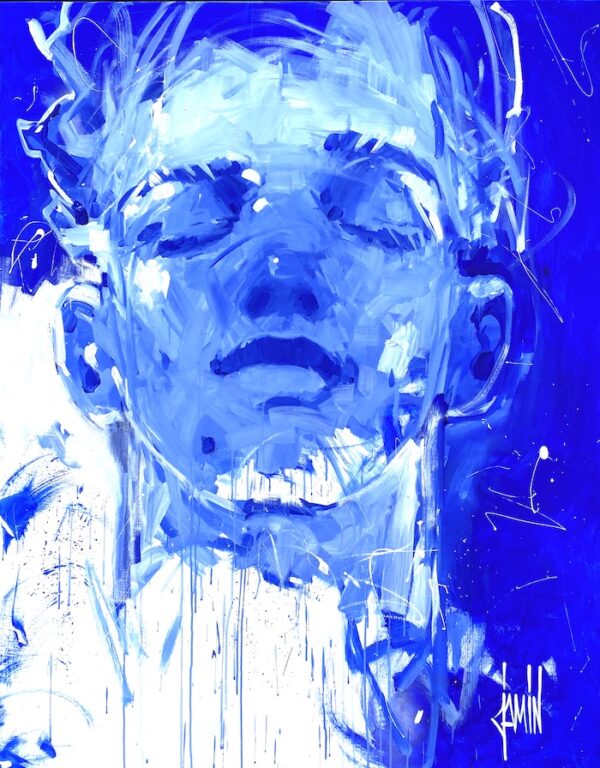 Confident blue