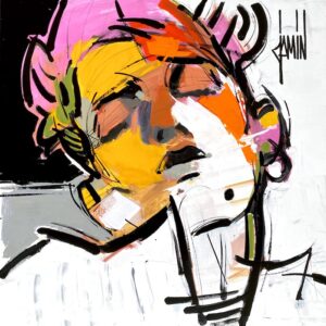 Introportrait aux couleurs vives