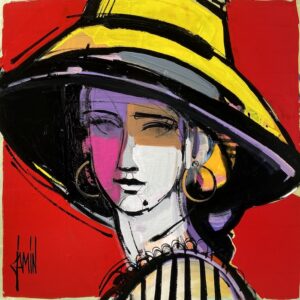 Uzétienne au chapeau