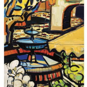 Reproduction "Uzès - la fontaine place aux herbes"