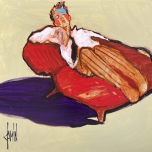 Dandy au fauteuil rouge