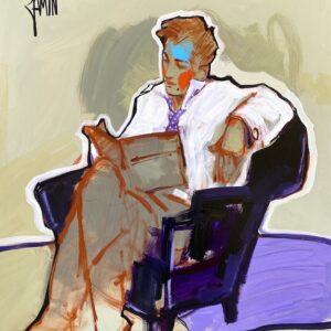 Lecteur à la cravate à pois