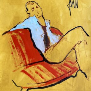 Dandy au sofa rouge